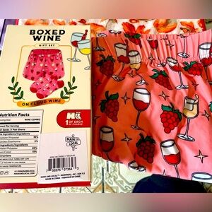 Women's Pink/Red wine boxer shorts medium only